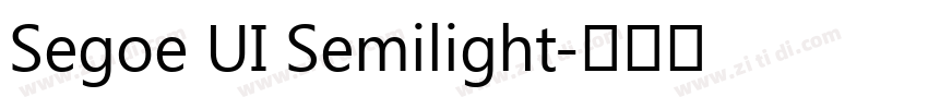 Segoe UI Semilight字体转换